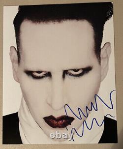 Marilyn Manson Authentique Signé À La Main 8x10 Photo Avec Hologramme Coa