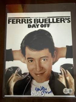 Matthew Broderick signé à la main en personne, autographe de Ferris Bueller avec certificat Beckett.