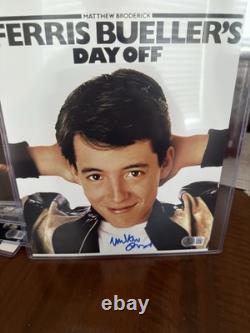 Matthew Broderick signé à la main en personne, autographe de Ferris Bueller avec certificat Beckett.