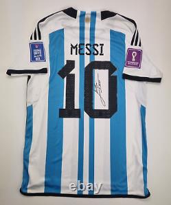 Messi A Autographié Le Maillot Argentin Signé À La Main. Garantie Originale Non Publiée