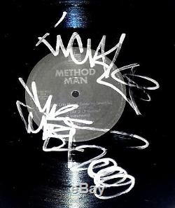 Méthode Man Wu-tang Clan Signé À La Main Autographé Enregistrement En Vinyle! Rare! Aveccoa