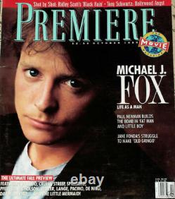 Michael J. Fox Autographe signé à la main sur le magazine Premier de 1989 avec COA