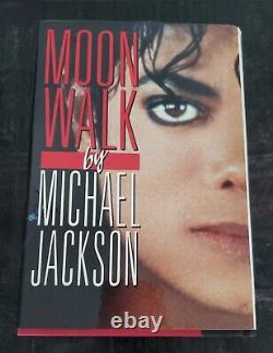 Michael Jackson Autographié Handsigned In Red Rare Moonwalk 1st Edition 1988