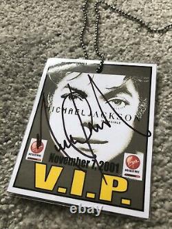 Michael Jackson Signé À La Main Autographe Vip Virgin Megastore Pass Mega Rare