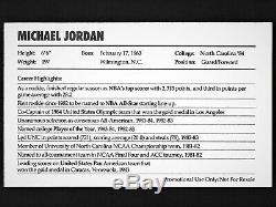 Michael Jordan, Carte Autographiée Promo Nike Rp 5x3 1985 Signée Avec Coa Rare