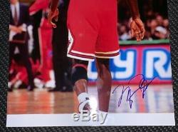 Michael Jordan Énorme Affiche Dédicacée Brillant 30.3x44.8cm Main-autosigné Withloa