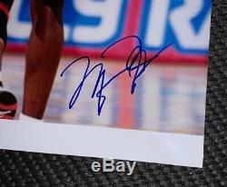 Michael Jordan Énorme Affiche Dédicacée Brillant 30.3x44.8cm Main-autosigné Withloa