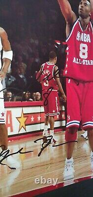 Michael Jordan Et Kobe Bryant Signés Avec Authentique Framed Coa 8x10