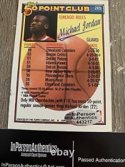 Michael Jordan Hand Signé Autographié Chicago Bulls Basketball Card Avec Coa