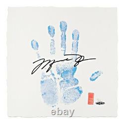 Michael Jordan Signé Autographied Tegata Lithographie Main Chicago Unc #/123 Uda