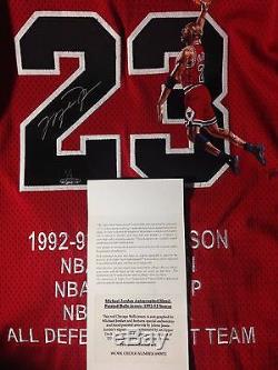 Michael Jordan Uda Upper Deck Autographe Signé Peint À La Main 1997-98 Jersey 1/1