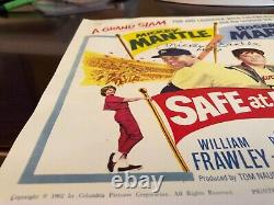 Mickey Mantle Signé À La Main Affiche Autographiée 14x11 Rare Vintage Safe À La Maison