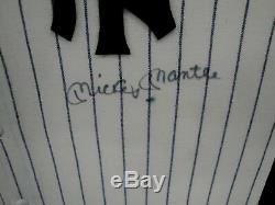 Mickey Mantle Signée À La Main Jersey Autograph Auto De New York Yankees Framed Jsa Letr