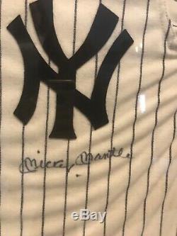 Mickey Mantle Signée À La Main Jersey Autograph Auto New York Yankees
