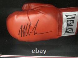 Mike Tyson Main Signée Autographed Boxing Glove Custom Framed Shadowbox Jsa Coa