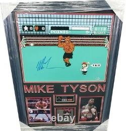 Mike Tyson Main Signée Autographed Punch Out Photo Avec Jeu + Contrôleur Encadré