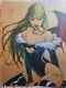 Morrigan Aensland Art Comic Original Signé 8.5x11 Coa