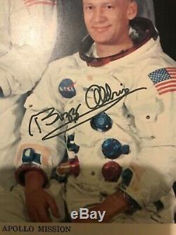 Neil Armstrong Buzz Aldrin Michael Collins Photographie De La Nasa Apollo 11 Signée À La Main
