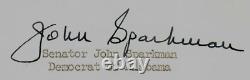 Nominé à la vice-présidence John Sparkman Carte signée à la main 3X5 JG Autographs COA