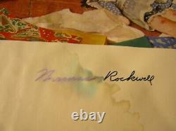 Norman Rockwell Signé À La Main Autographe Lithographie