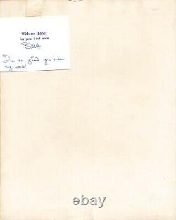 Olivie De Havilland, Autographe Original, Photo De Signature Signée Et Carte De Notes