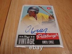 Oneil Cruz Pittsburgh Pirates Autographe Autographe Certifié 2019 Onyx Carte Vintage