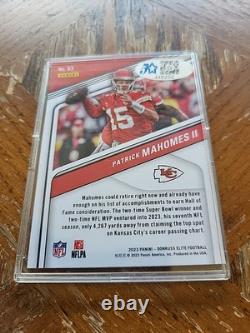 PATRICK MAHOMES II 2023 Panini-Donruss Elite #83 (AUTOGRAPHE MANUSCRIT) Avec COA (FSG)