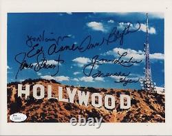 PHOTO 8x10 SIGNÉE À LA MAIN DU SIGNE D'HOLLYWOOD JIMMY STEWART + HYER + VOIGHT + ASNER + 2 JSA