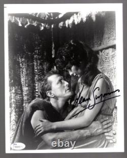 PHOTO 8x10 SIGNÉE À LA MAIN PAR JEAN SIMMONS MEILLEURE POSE JAMAIS DE SPARTACUS JSA