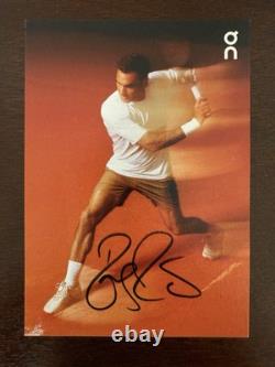 PHOTO COULEUR 4x6 SIGNÉE À LA MAIN PAR ROGER FEDERER, AUTHENTIFIÉE PAR JSA PSA