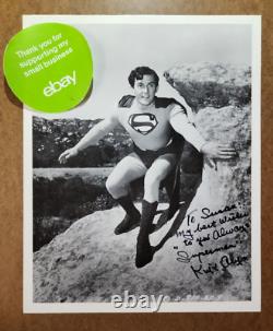 PHOTO D'AUTOGRAPHE DE KIRK ALYN / PHOTO ORIGINALE SUPERMAN 8x10 Signée à la main