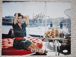 PHOTO DÉDICACÉE À LA MAIN DE SOPHIA LOREN SURDIMENSIONNÉE 11x14 ACTRICE IMPRESSIONNANTE ET SENSUELLE JSA