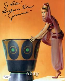 PHOTO EN COULEUR 8x10 SIGNÉE À LA MAIN PAR BARBARA EDEN I DREAM OF JEANNIE À PETER JSA