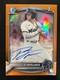 Pj Morlando 2025 Bowman Chrome Autographe Réflecteur Orange /25 1er Bowman