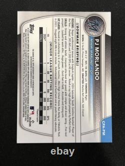 PJ Morlando 2025 Bowman Chrome Autographe Réflecteur Orange /25 1er Bowman