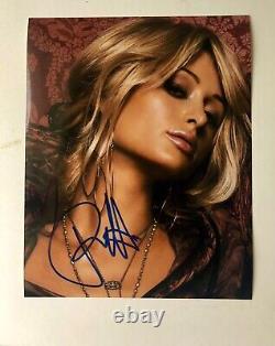 Paris Hilton Main Signé Autographe 8 X 10 Photo Comprend Coa