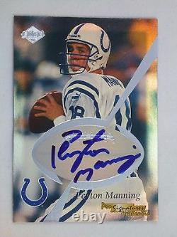 Peyton Manning 1999 Collector's Edge Pro Signatures Authentiques Blue Auto Rare /40