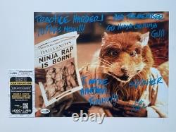 Photo 11x14 signée à la main par Kevin Clash JSA Authentique Splinter TMNT 2