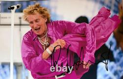 Photo 12x8 Signée à la Main par Rod Stewart - Rare Autographe Légende Britannique Vérifié COA