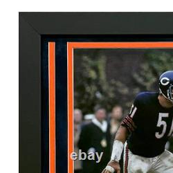 Photo de football 8x10 des Chicago Bears signée à la main et encadrée par Dick Butkus