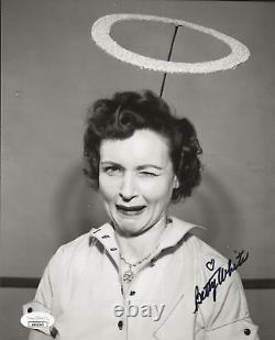 Photo dédicacée RÉELLE signée de l'actrice Betty White #3 JSA COA Autographiée Les Golden Girls