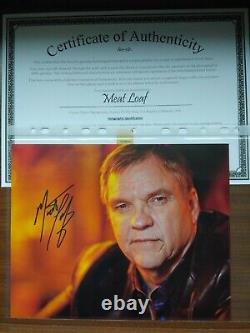 Photo dédicacée à la main de Meatloaf 10 X 8 + certificat d'authenticité gratuit et frais de port inclus