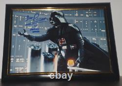Photo dédicacée à la main par David Prowse avec Coa Encadrée 8x10 autographe de Star Wars