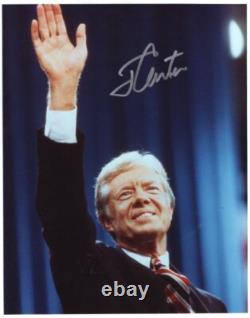 Photo dédicacée de 8 x 10 cm signée par Jimmy Carter, 39e président des États-Unis