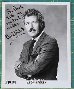 Photo dédicacée signée à la main par Alex Trebek, animateur de Jeopardy, 100% authentique