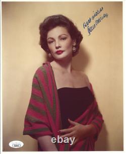 Photo promotionnelle signée à la main de Gene Tierney #3 JSA COA Autographe Âge d'or