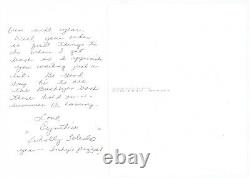 Photo signée de Cynthia Myers et lettre manuscrite de 1968 Playboy Playmate J7223