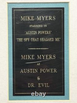 Photos 8X10 de Mike Myers, Austin Powers, Dr. Evil, signées à la main, encadrées, 1999