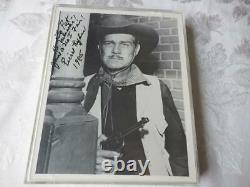 Pierce Lyden Vintage Western Hollywood Badguy 4 Autographes Signés À La Main With4 Livres