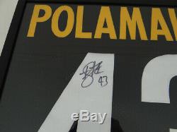 Pittsburgh Steelers Troy Polamalu Autographié Signée À La Main Jersey Noir Avec Coa